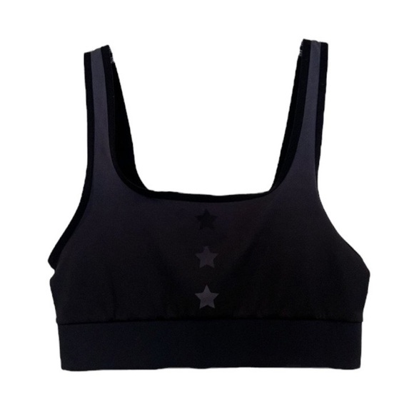 Cor by Ultra Cor Black Star Print Athletic Athleisure Strappy Sports Bra XS - Picture 1 of 6
